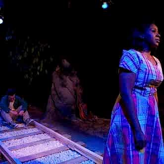 John Wehrman and LaNisa Frederick Prologue Theatre Take Her See the Maco Lights